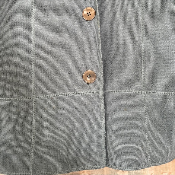 100% merino wool cardigan with Cuban collar - Picture 3 of 5